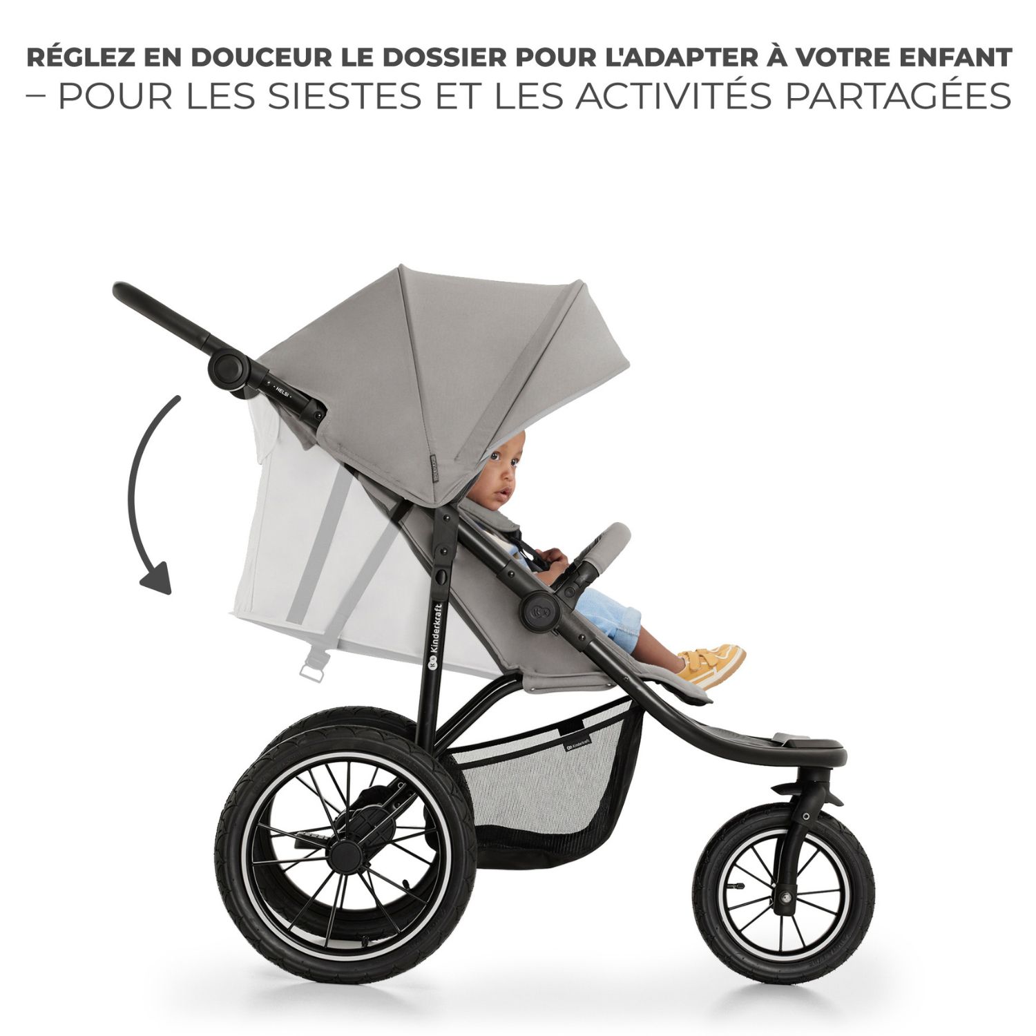 Poussette tout-terrain Helsi 2 Grey (Kinderkraft) - Image 4