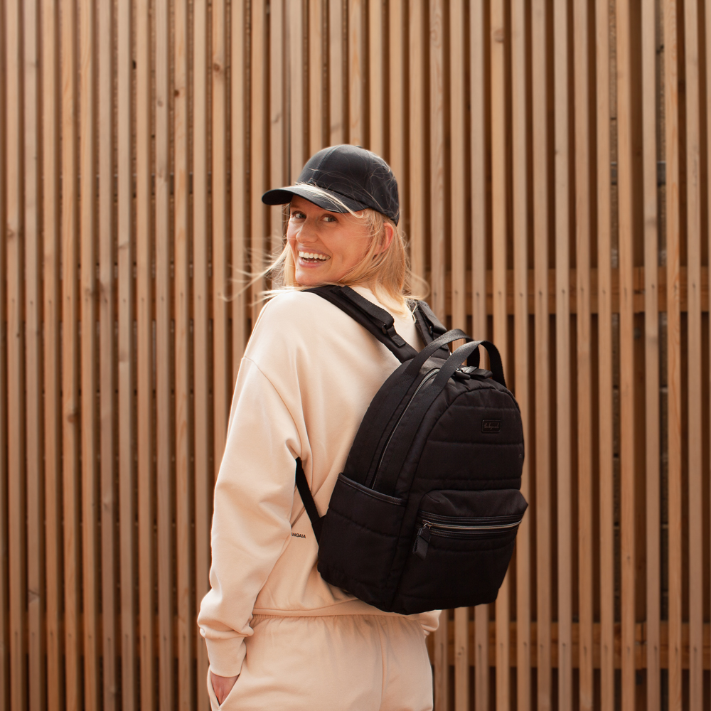 Sac à dos à langer Lola eco quilt noir (Babymel) - Image 3