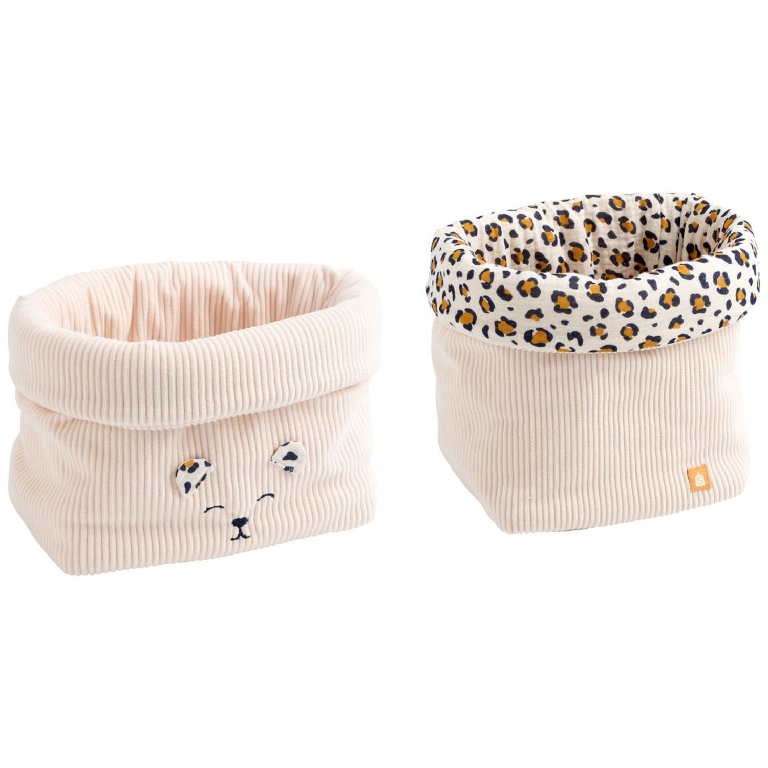 Sauthon - Lot de 2 paniers de rangement Léopard