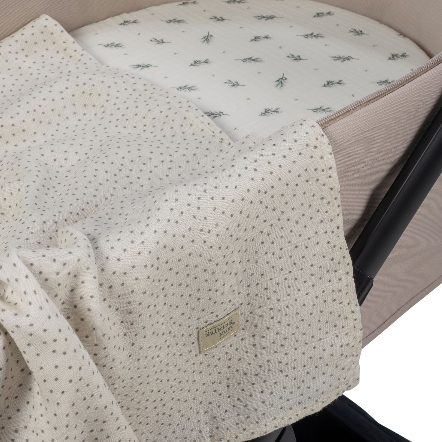 Drap-housse pour nacelle + lange Mimosa Vert (Walking Mum) - Image 4