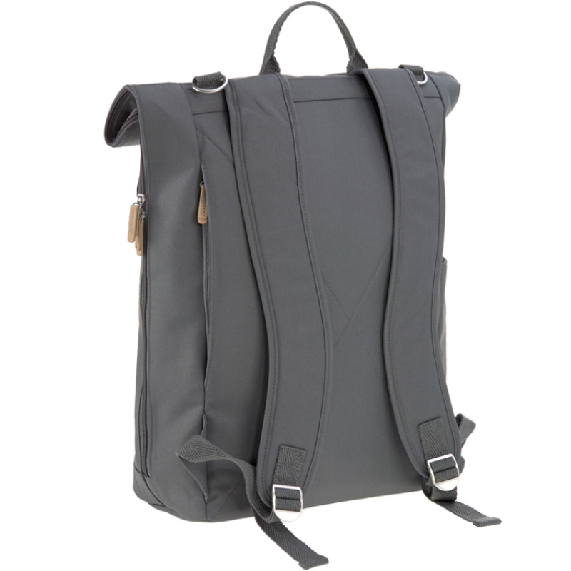 Sac à dos à langer en polyester recyclé Rolltop anthracite (Lassig) - Image 4