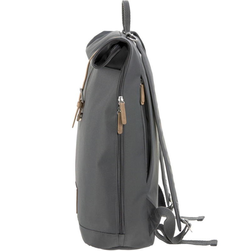 Sac à dos à langer en polyester recyclé Rolltop anthracite (Lassig) - Image 5
