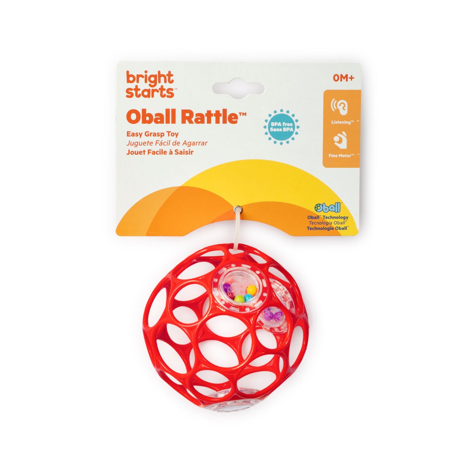 Balle hochet sensoriel rouge (Oball) - Image 2