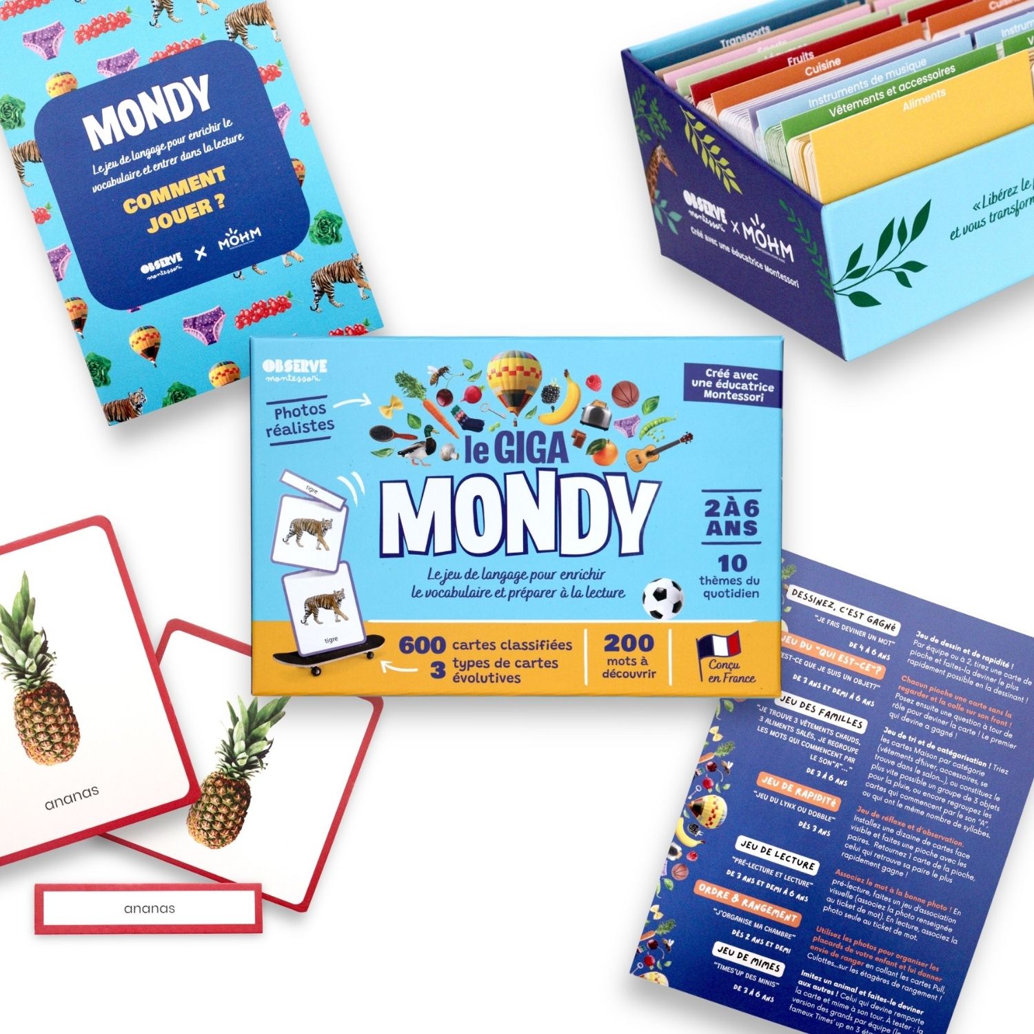 Coffret Giga Mondy (600 cartes Montessori pour développer le langage) (Observe Édition) - Image 6
