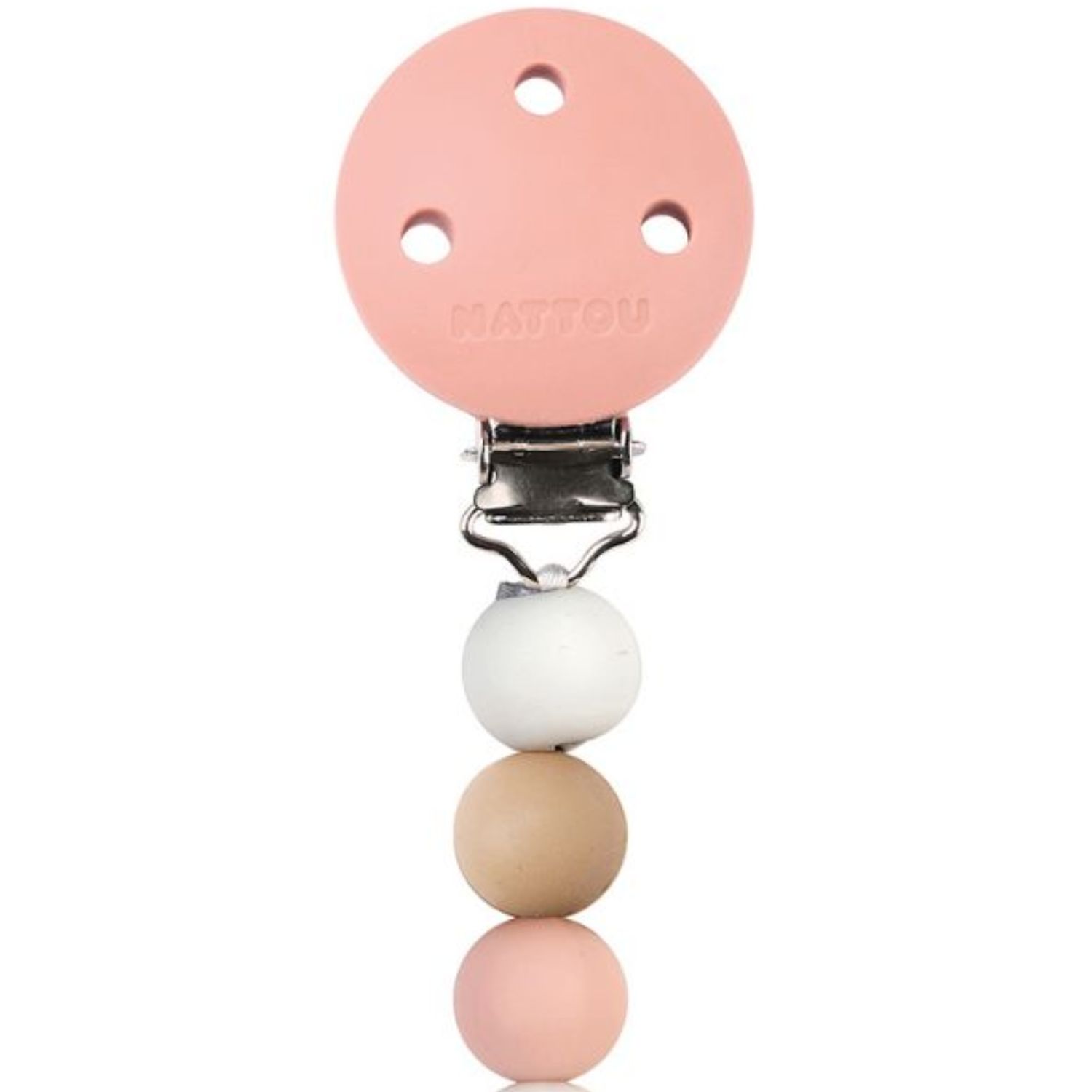 Attache sucette Lapidou rose (Nattou) - Image 1