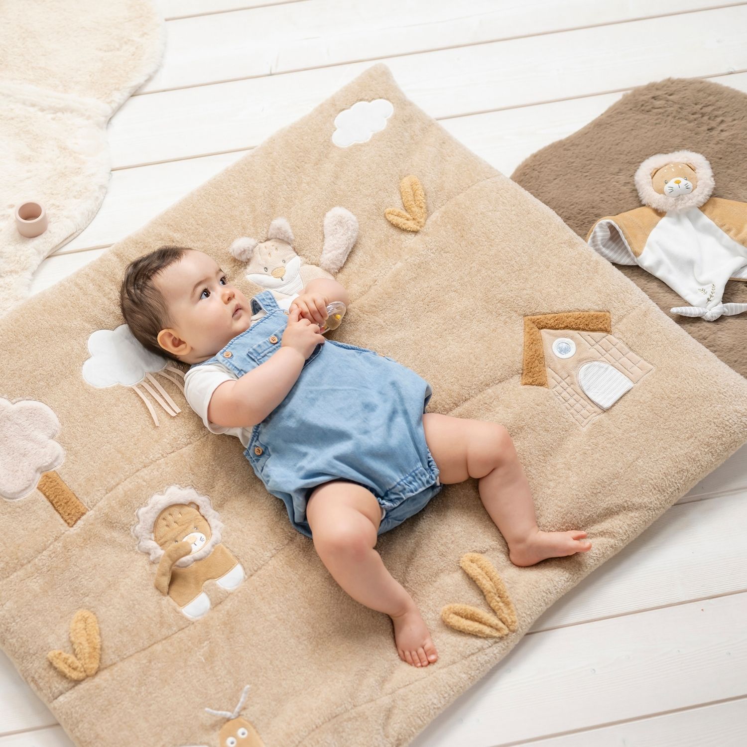 Tapis d'éveil Ernest, Flo et Oli (100 x 80 cm) (Nattou) - Image 2