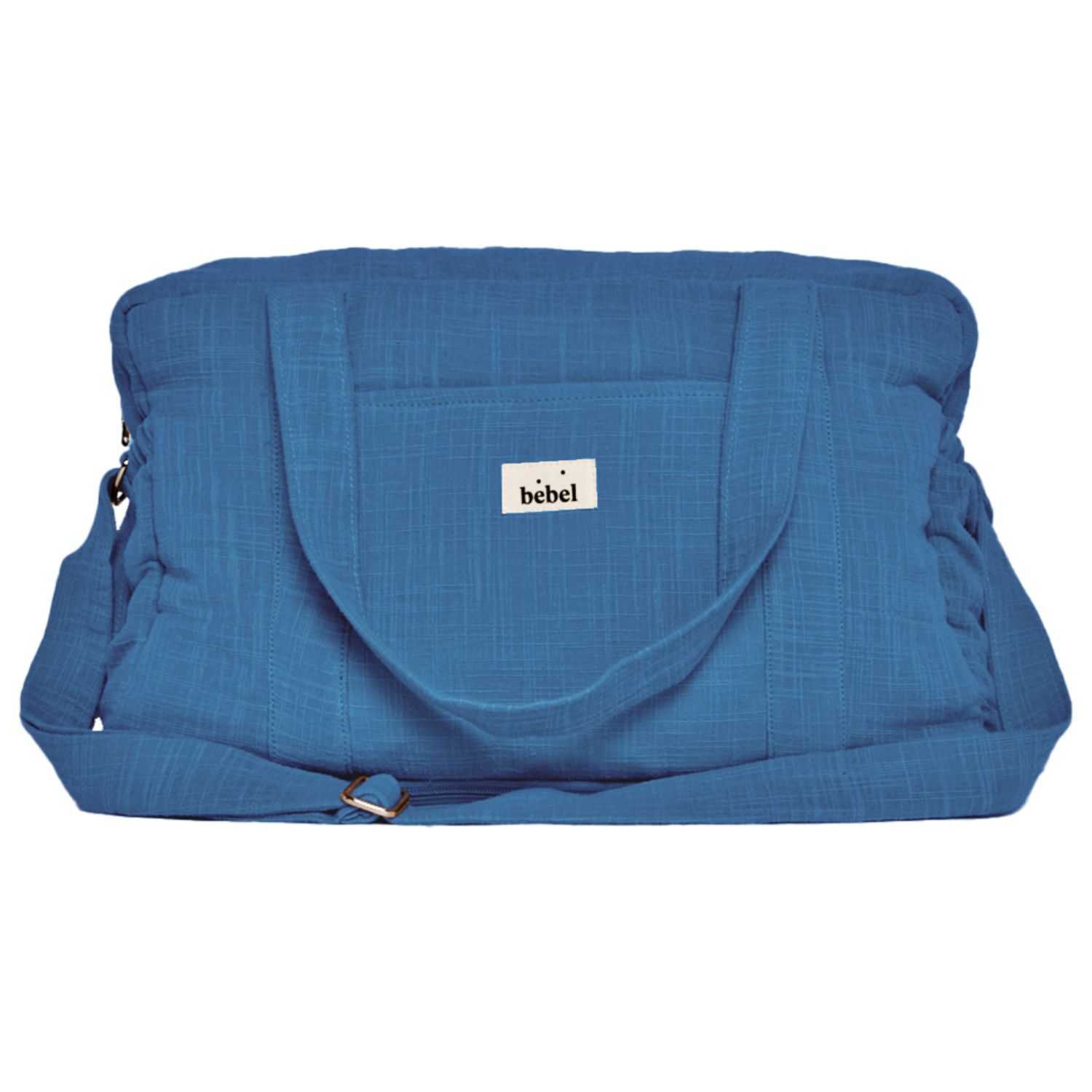 BEBEL - Sac à langer 24/48h effet lin bleu capri