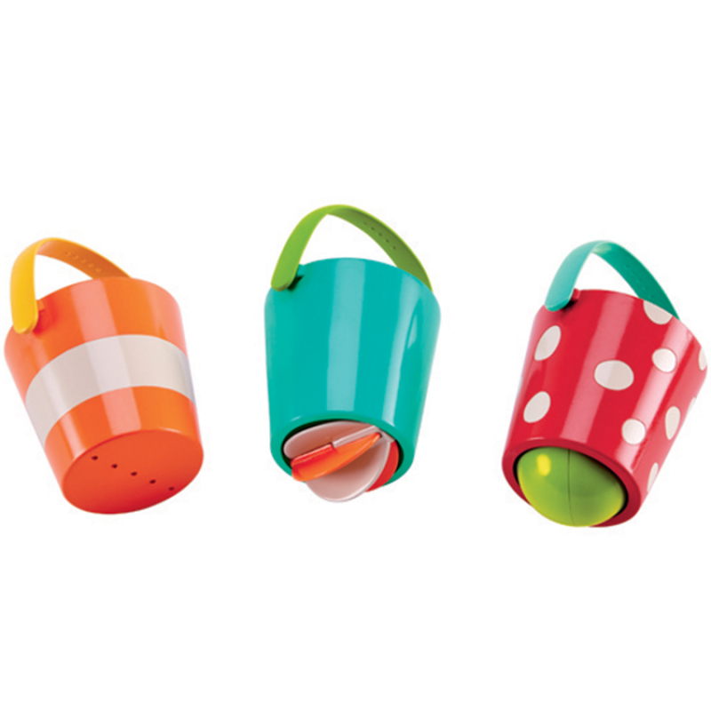 Hape - Jouet de bain seaux colorés (3 pièces)