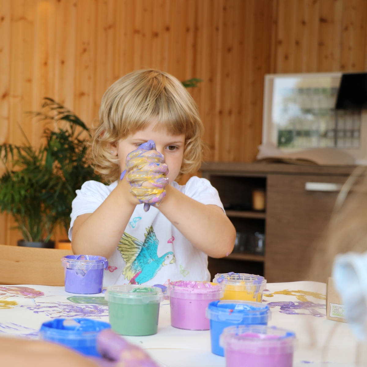 Coffret Luka peinture aux doigts naturelle et vegan (assort. 4 pots) (Neogrün) - Image 4