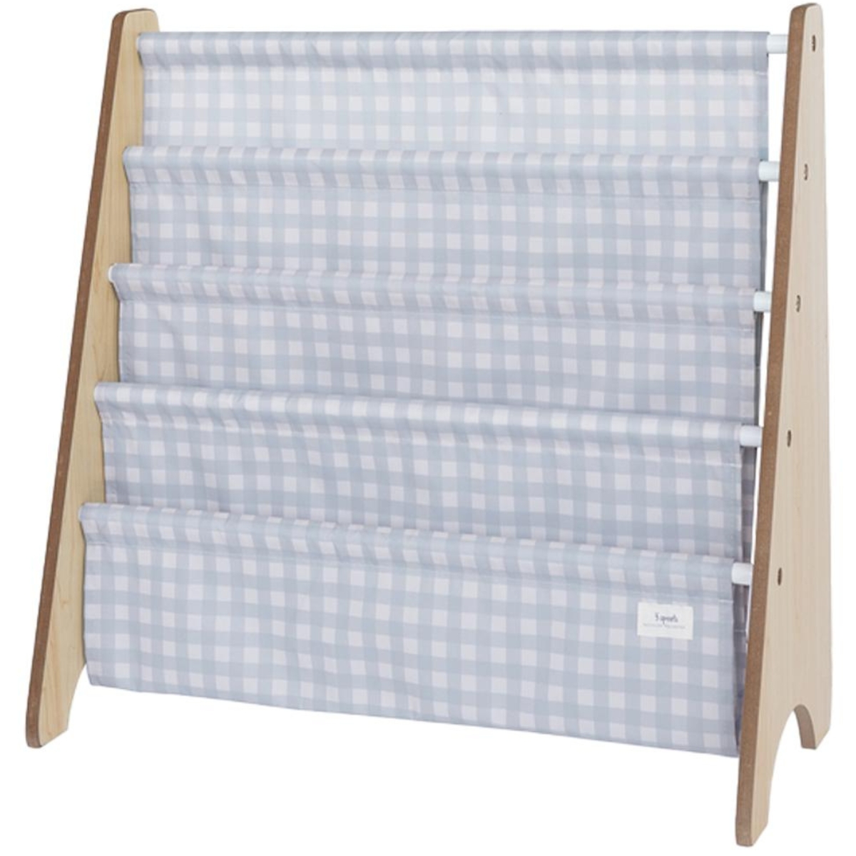 Bibliothèque en tissu recyclé Vichi bleu (3 sprouts) - Image 1