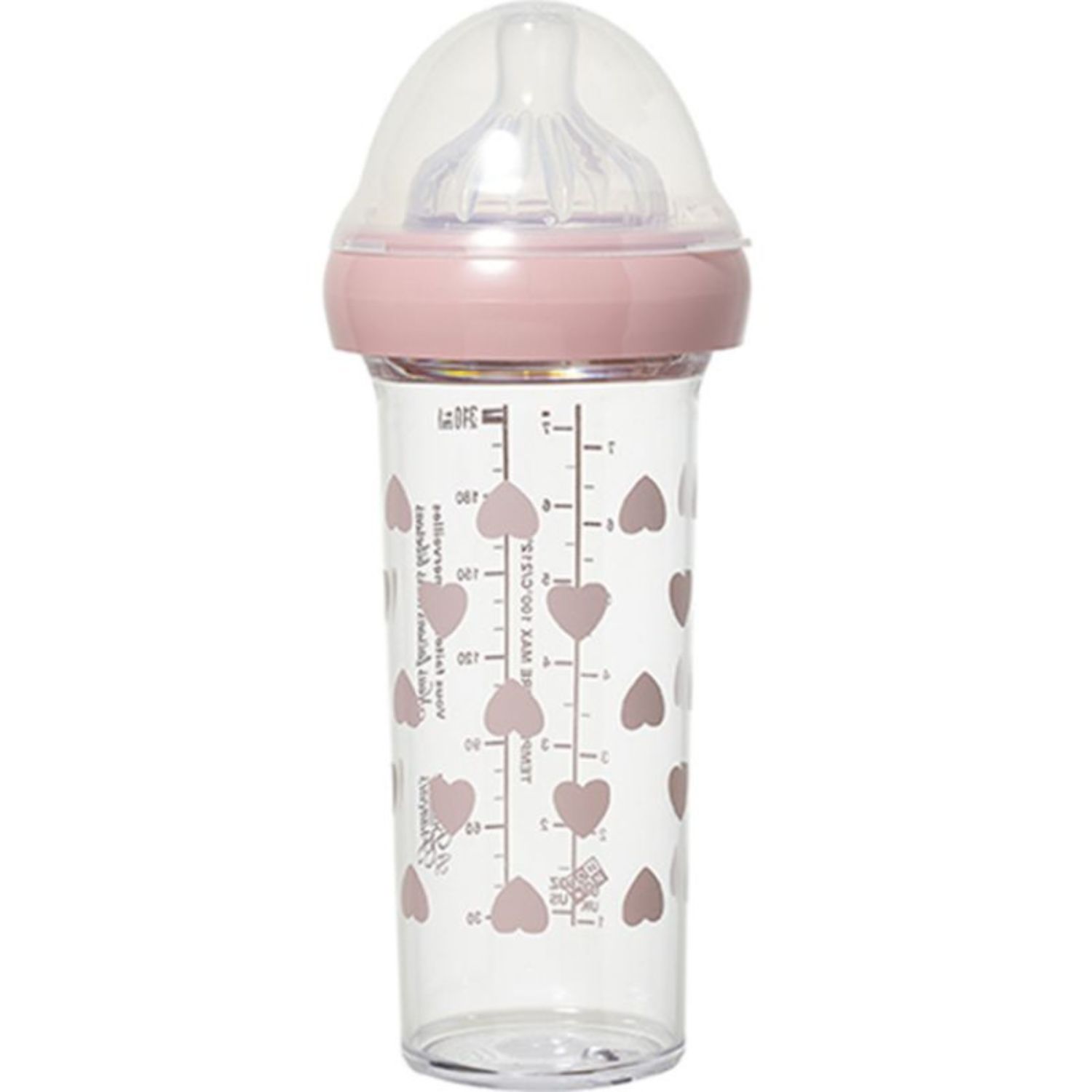 Le biberon français - Biberon anti colique coeurs roses X BONTON (210 ml)