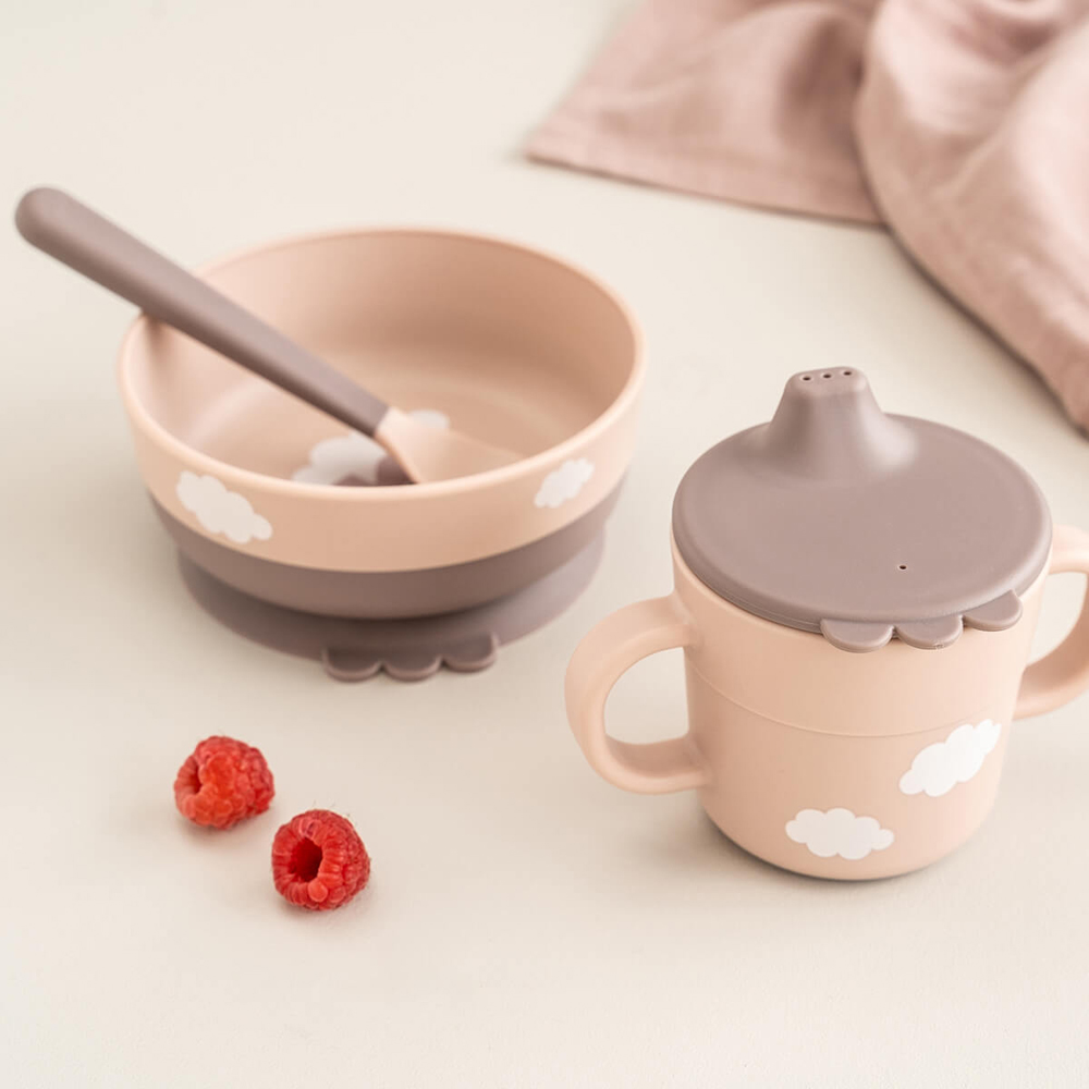 Coffret premier repas Happy clouds Rose (3 pièces) (Done by deer) - Image 5
