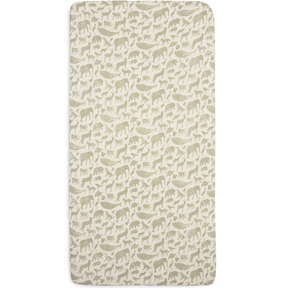 Drap housse en jersey Animals Olive Green (40 x 80 cm) (Jollein) - Image 5
