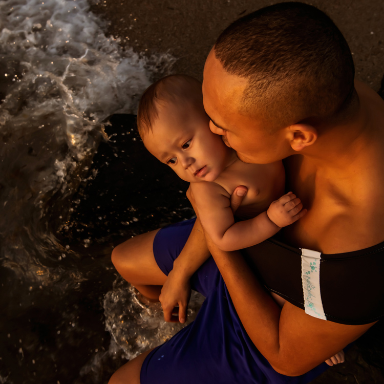 Echarpe de portage pour activité aquatique Aquabulle noir (taille L 42-44) (Neobulle) - Image 2