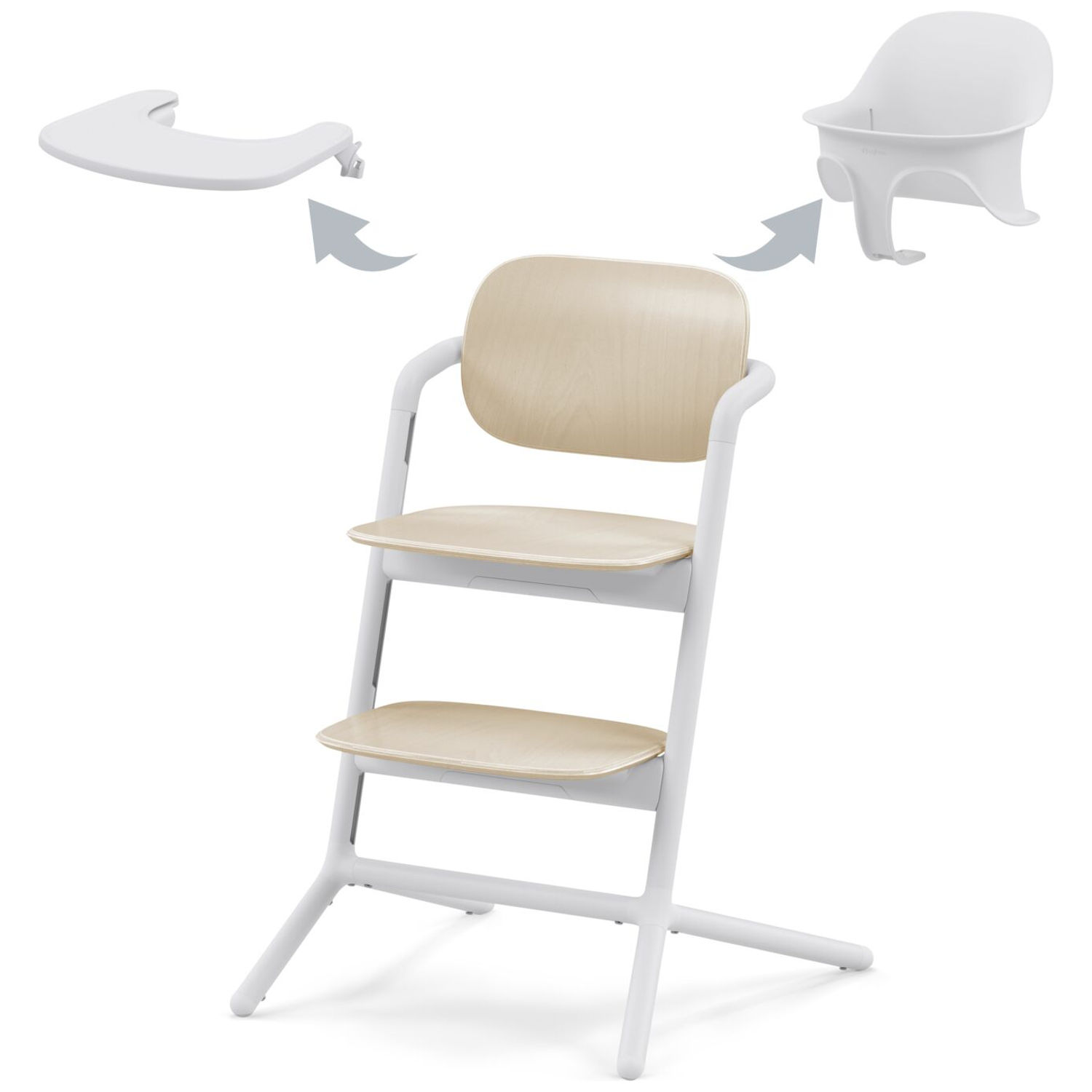 Chaise haute évolutive 3 in 1 Lemo 2 Sand White
