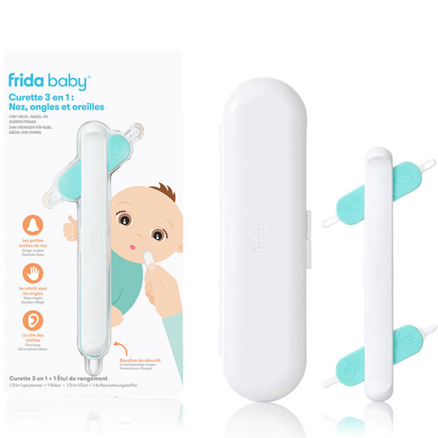Curette 3-en-1 nez ongles et oreilles (Frida) - Image 4