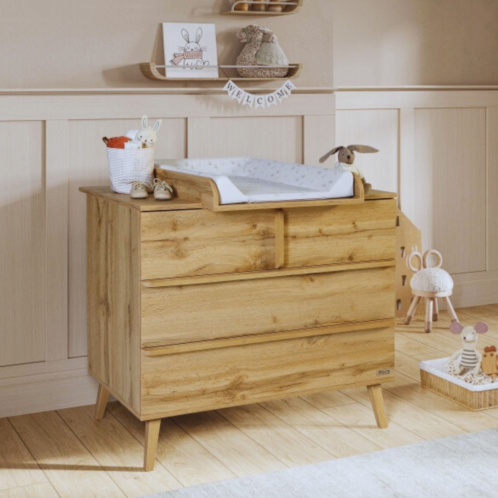 Commode 3 tiroirs Martha finition chêne (Micuna) - Image 1