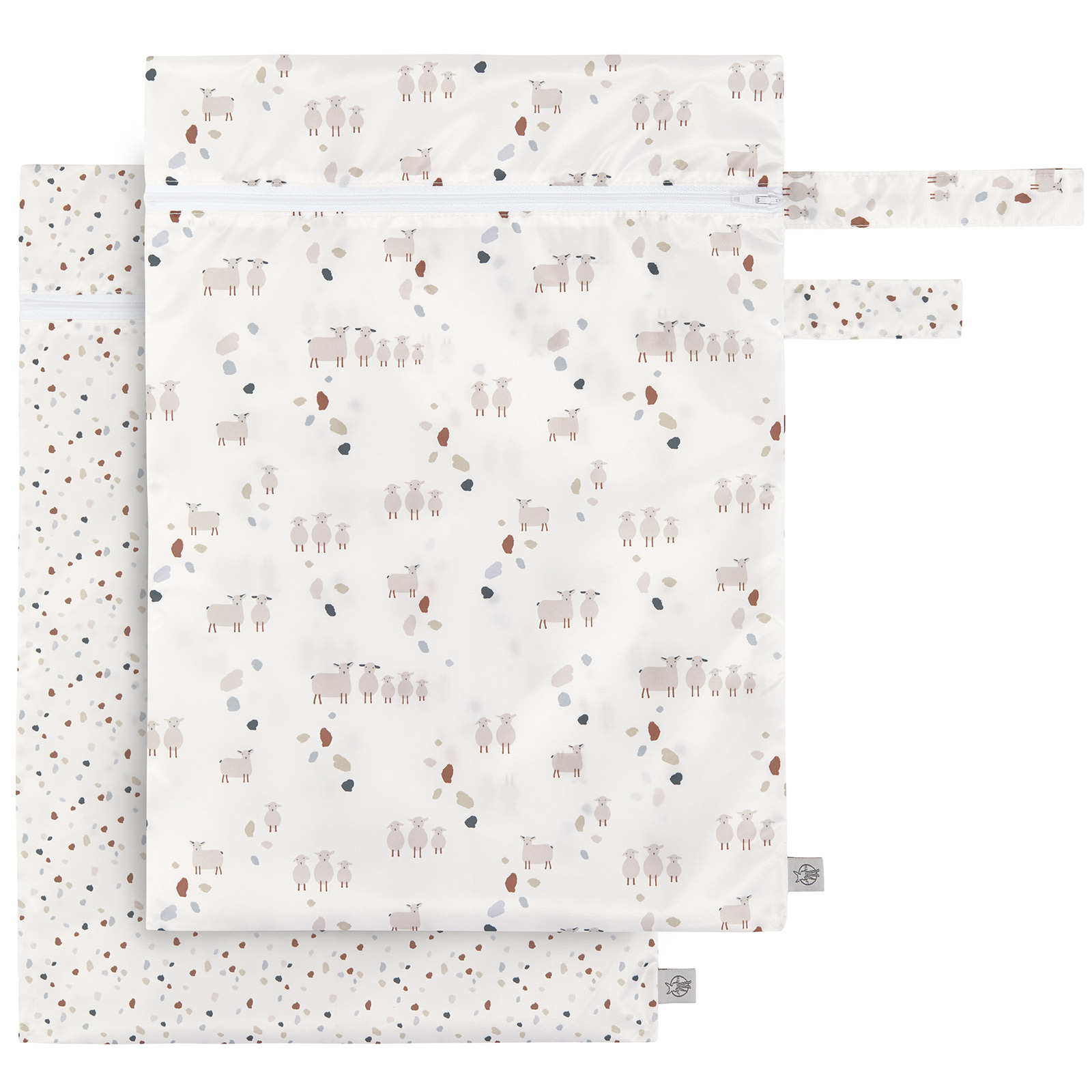 Lassig - Lot de 2 sacs étanches pour vêtements mouillés Tiny Farmer pois et mouton
