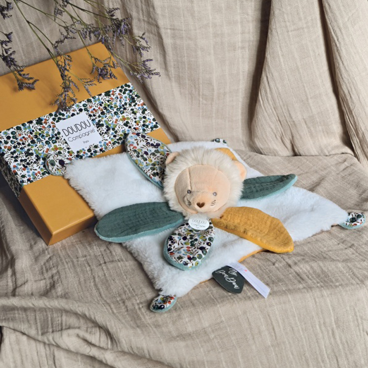 Doudou plat pétale Lion Boh'aime (27 cm) (Doudou Et Compagnie) - Image 1