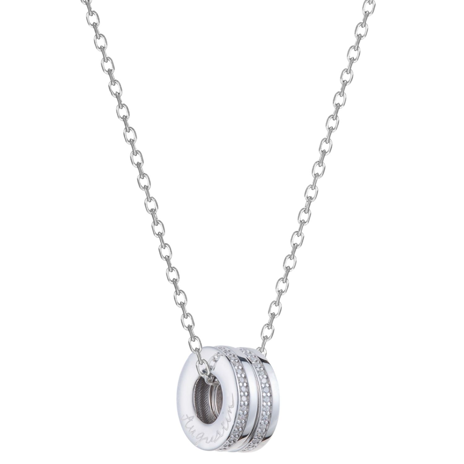 Merci Maman - Collier Prénom Unity Cristal personnalisable (argent 925)