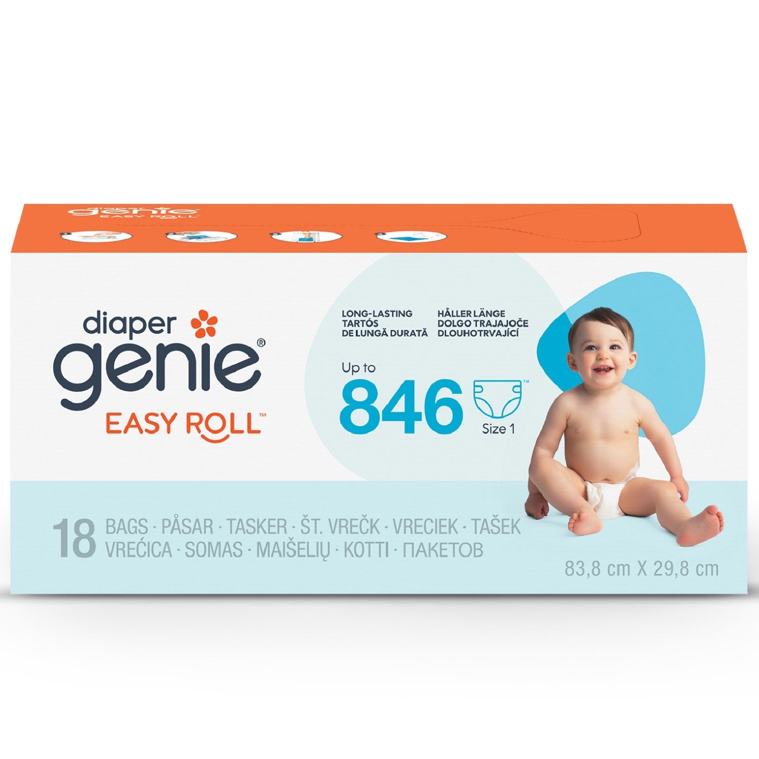 Recharges Easy Roll pour poubelle à couches Platinium (Diaper Genie) - Image 6