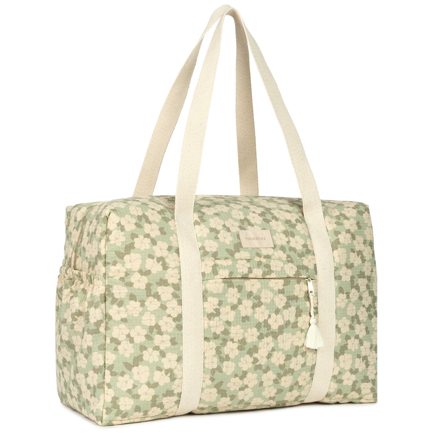 Sac à langer imperméable Opera Green sakura (Nobodinoz) - Image 5