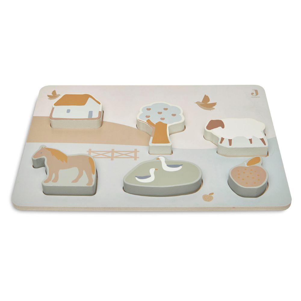 Puzzle en bois Farm (6 pièces) (Jollein) - Image 3