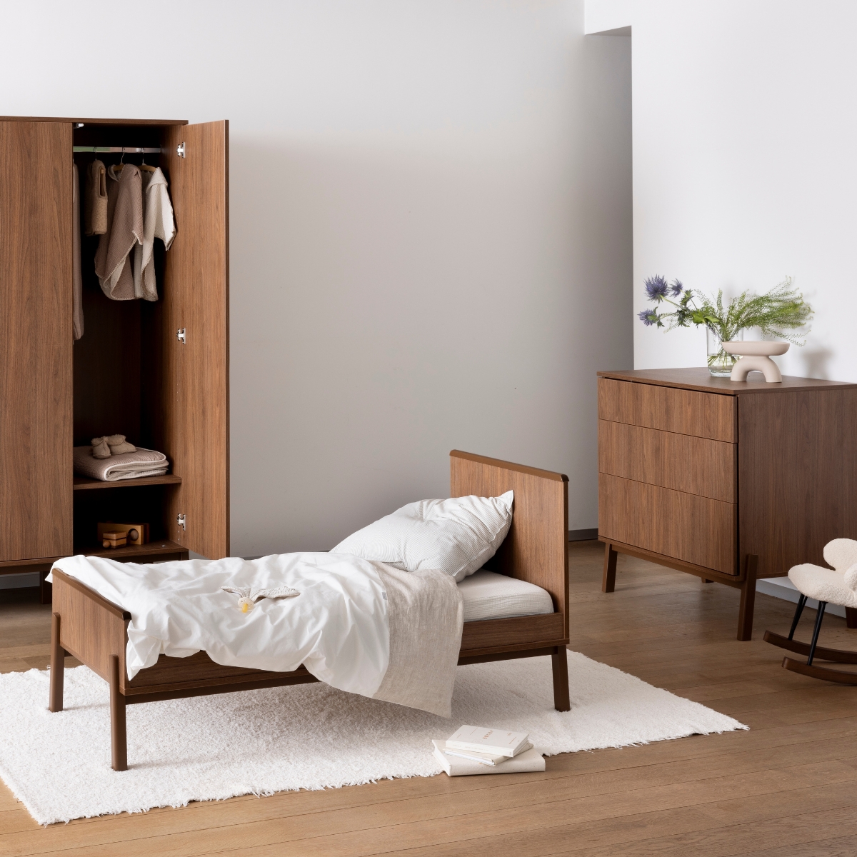 Lit bébé évolutif Ashi Chestnut (140 x 70 cm) (Quax) - Image 5