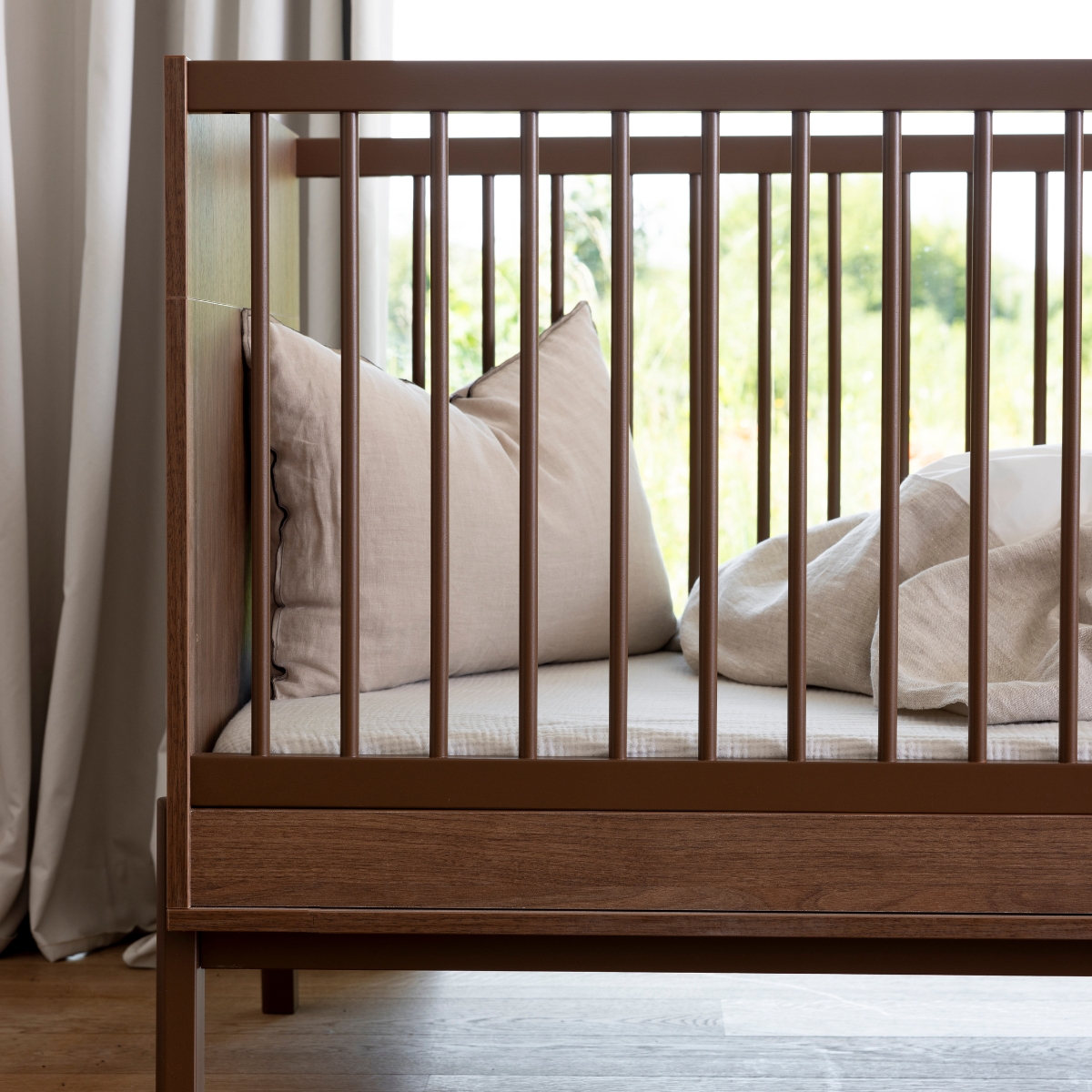 Lit bébé évolutif Ashi Chestnut (140 x 70 cm) (Quax) - Image 6