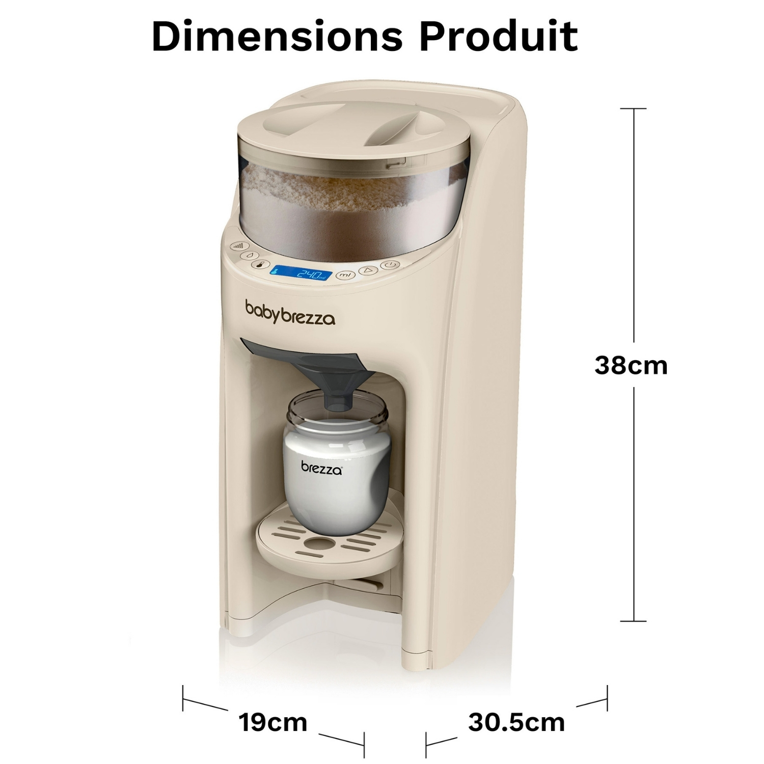 Préparateur de biberon Formula Pro Advanced Oatmeal (Baby Brezza) - Image 9