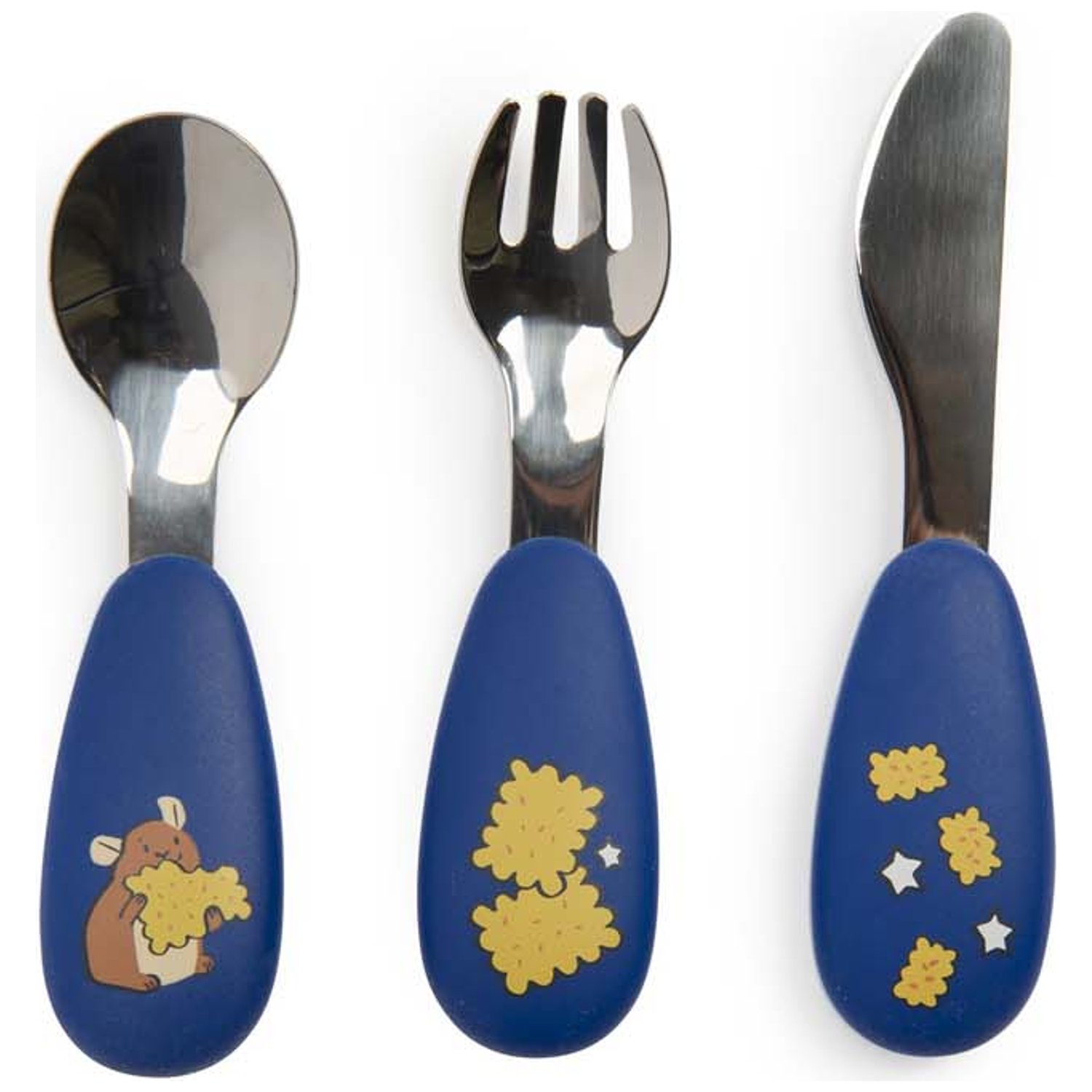 Moulin Roty - Set couverts silicone Puce et Pilou
