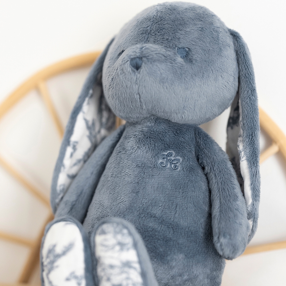 Peluche Augustin le lapin bleu (25 cm)