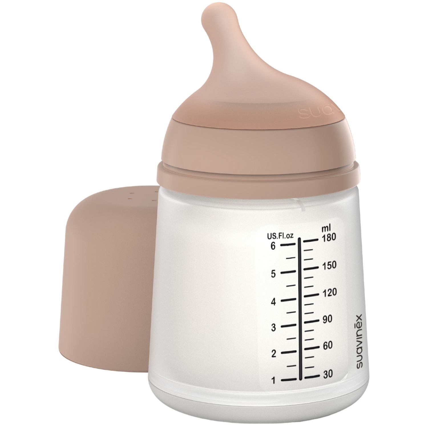 Suavinex - Biberon anti-colique Zerø.Zerø - Taille unique Spécial Allaitement - A Medium (180 ml)