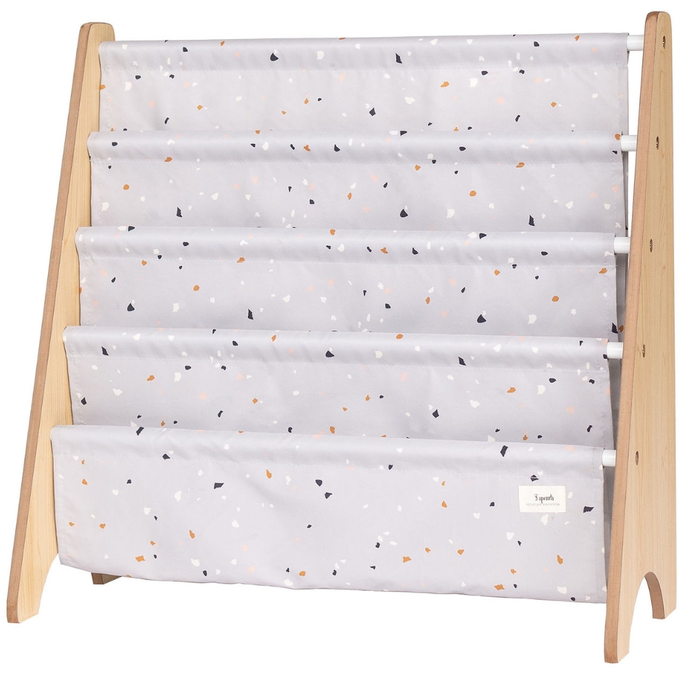 Bibliothèque en tissu recyclé Terrazzo gris clair (3 sprouts) - Image 1