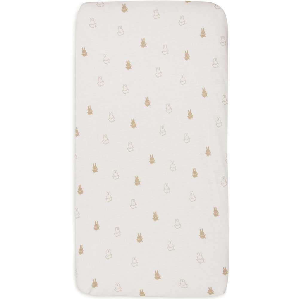 Drap housse en jersey Happy Miffy Nougat (60 x 120 cm) (Jollein) - Image 4