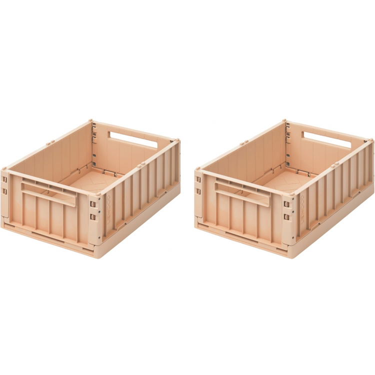 Liewood - Lot de 2 caisses de rangement Weston M Tuscany rose