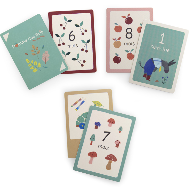 Moulin Roty - Cartes Mes 12 premiers mois Pomme des Bois
