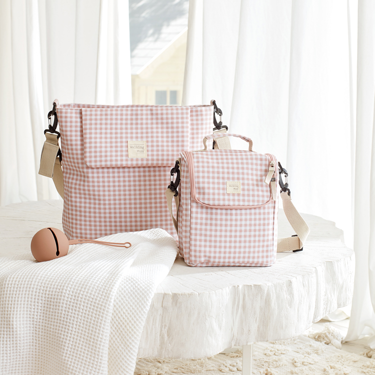 Sac repas isotherme I Love Vichy rose (Walking Mum) - Image 1