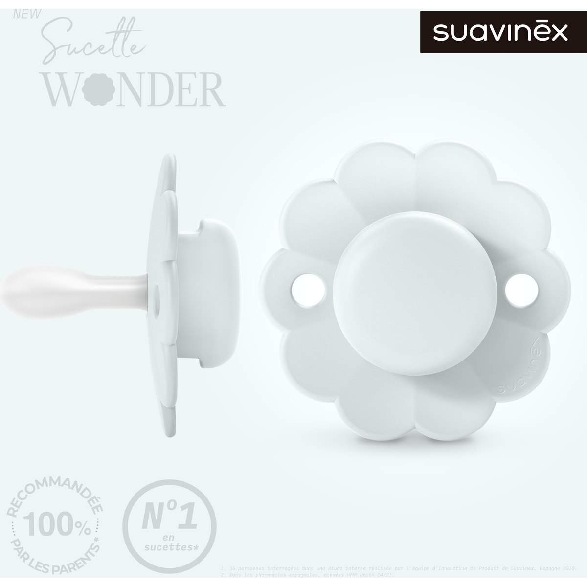 Sucette réversible SXPro Wonder Illusion Blue (0-6 mois) (Suavinex) - Image 1