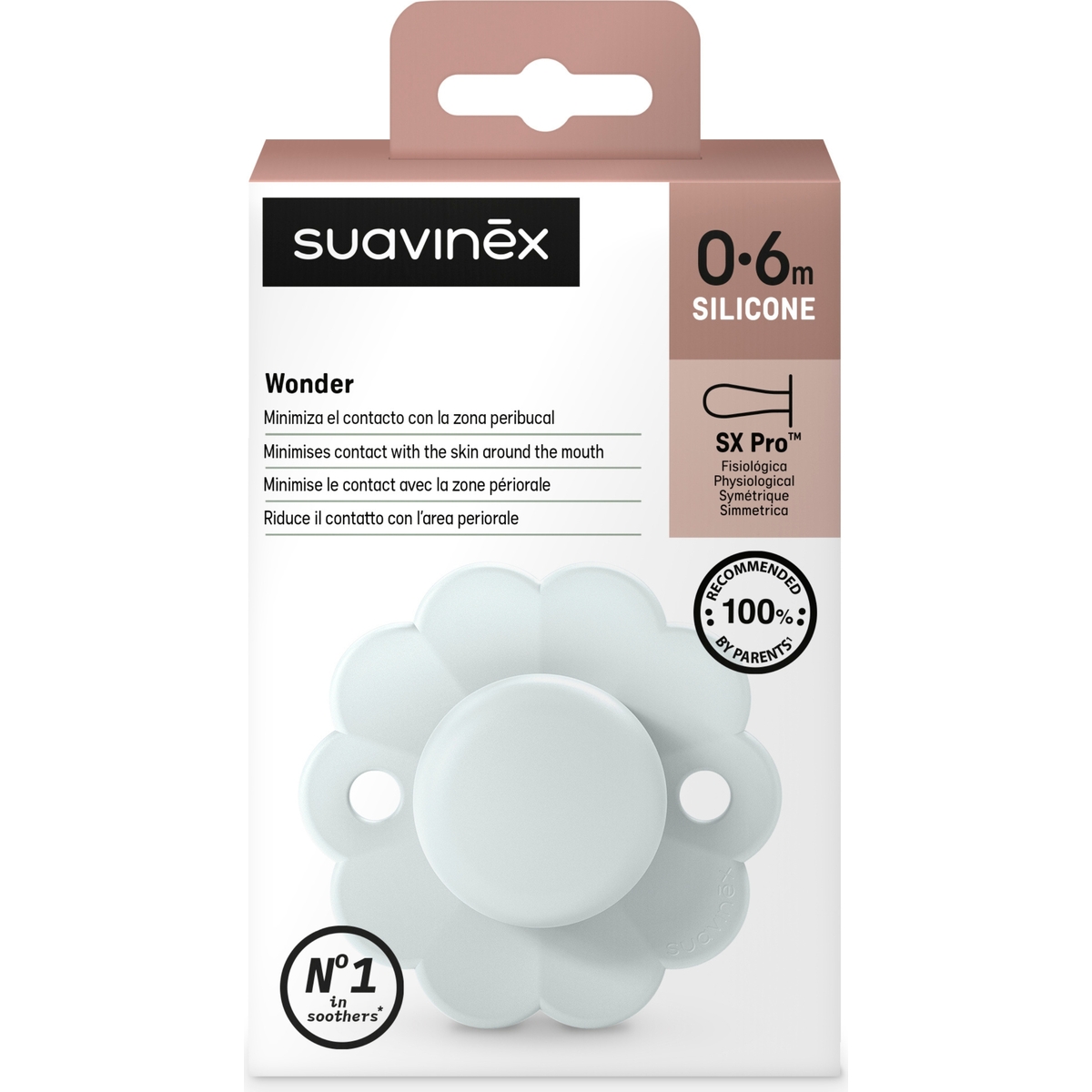 Sucette réversible SXPro Wonder Illusion Blue (0-6 mois) (Suavinex) - Image 5