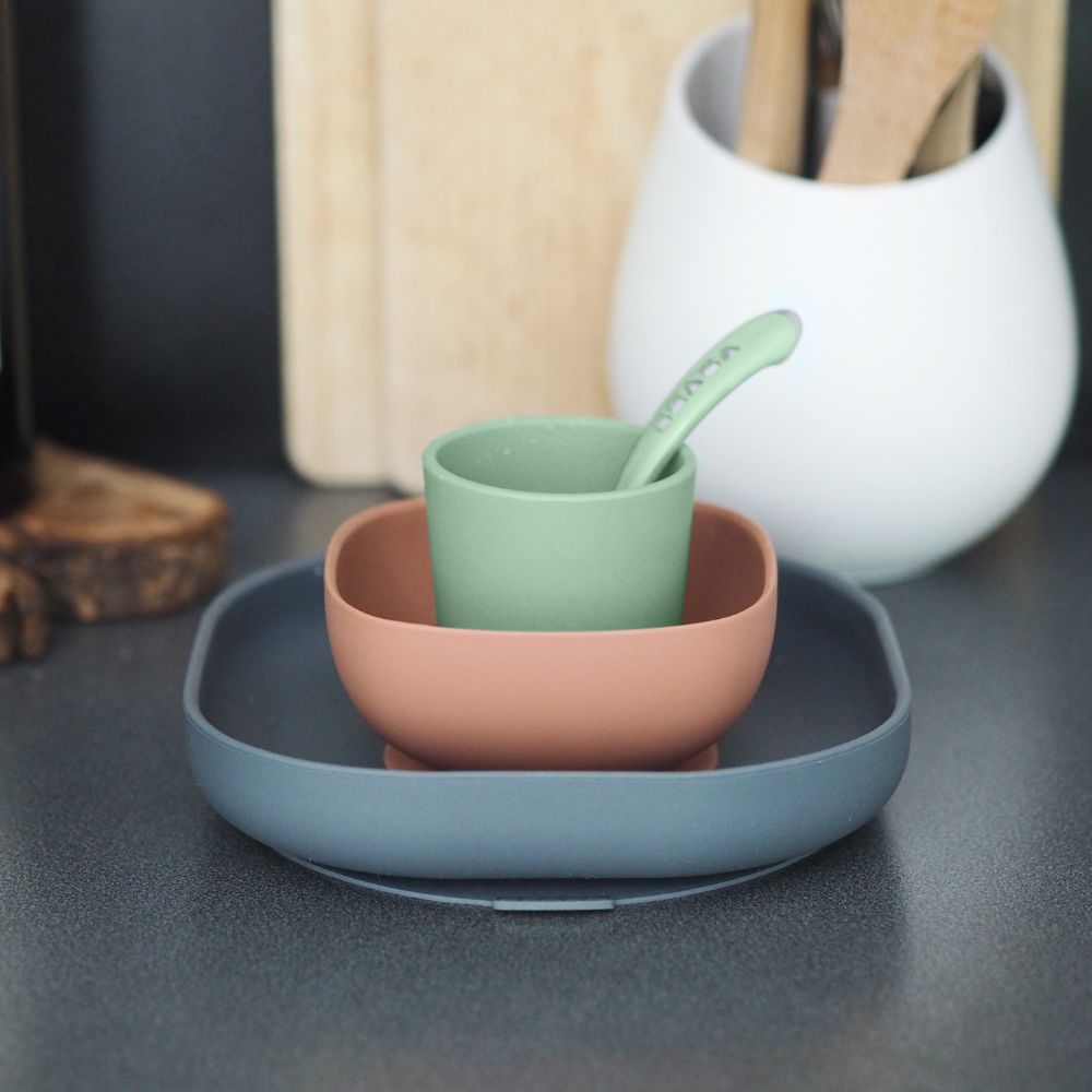 Coffret repas en silicone Minéral (4 pièces) (Béaba) - Image 2
