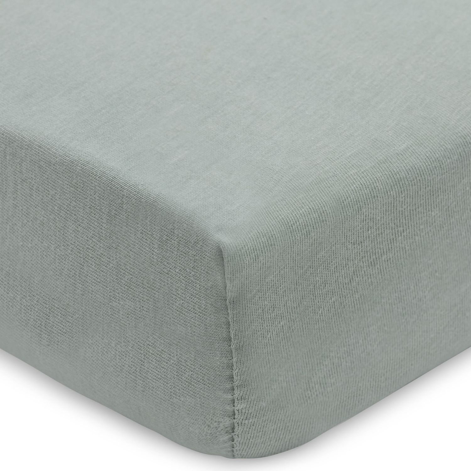 Lot de 2 draps housses en jersey Sea Green-Biscuit (40 x 80 cm) (Jollein) - Image 2