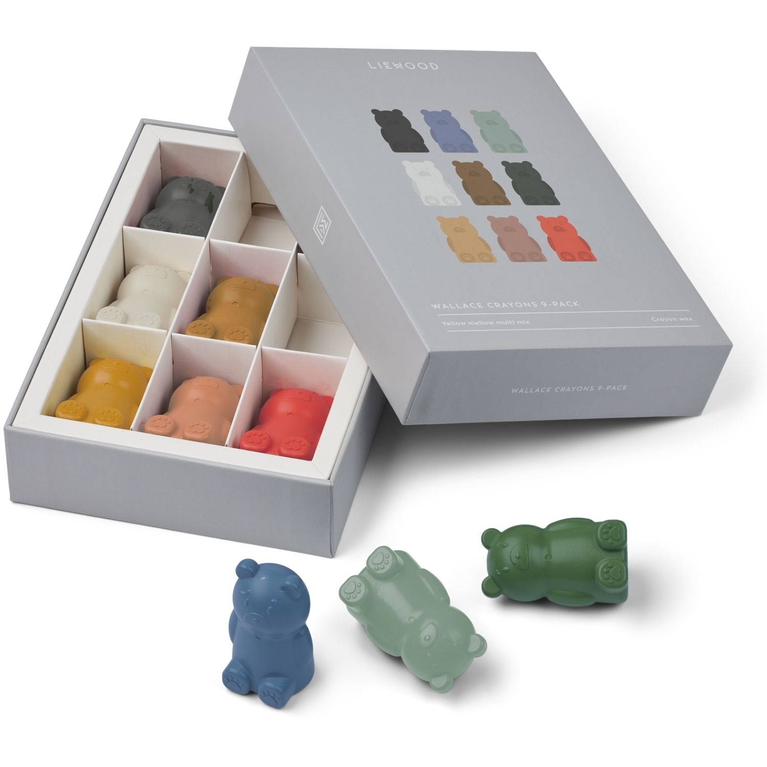 Liewood - Lot de 9 crayons de couleurs Wallace