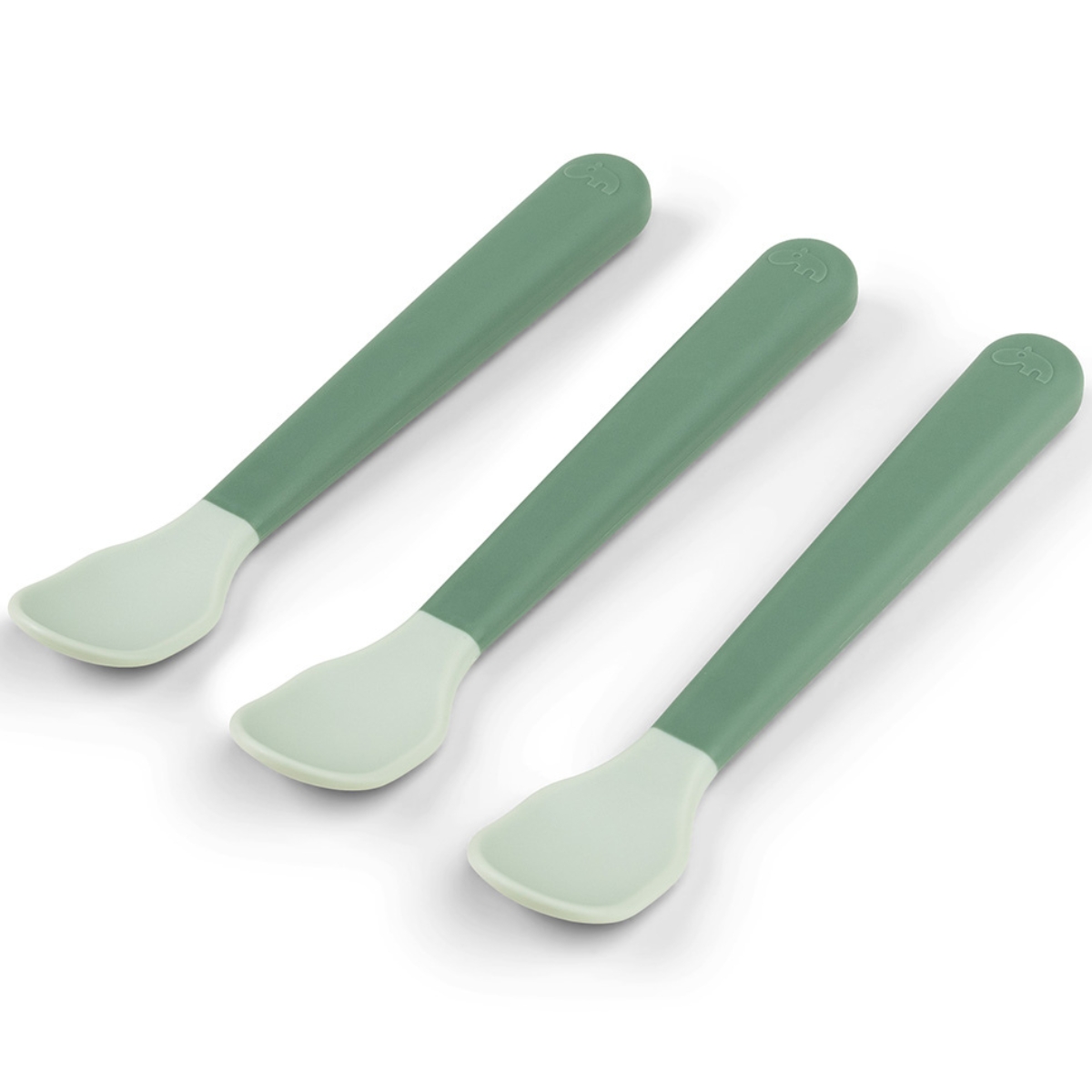 Lot de 3 cuillères bébé Easy-grip vert (Done by deer) - Image 1