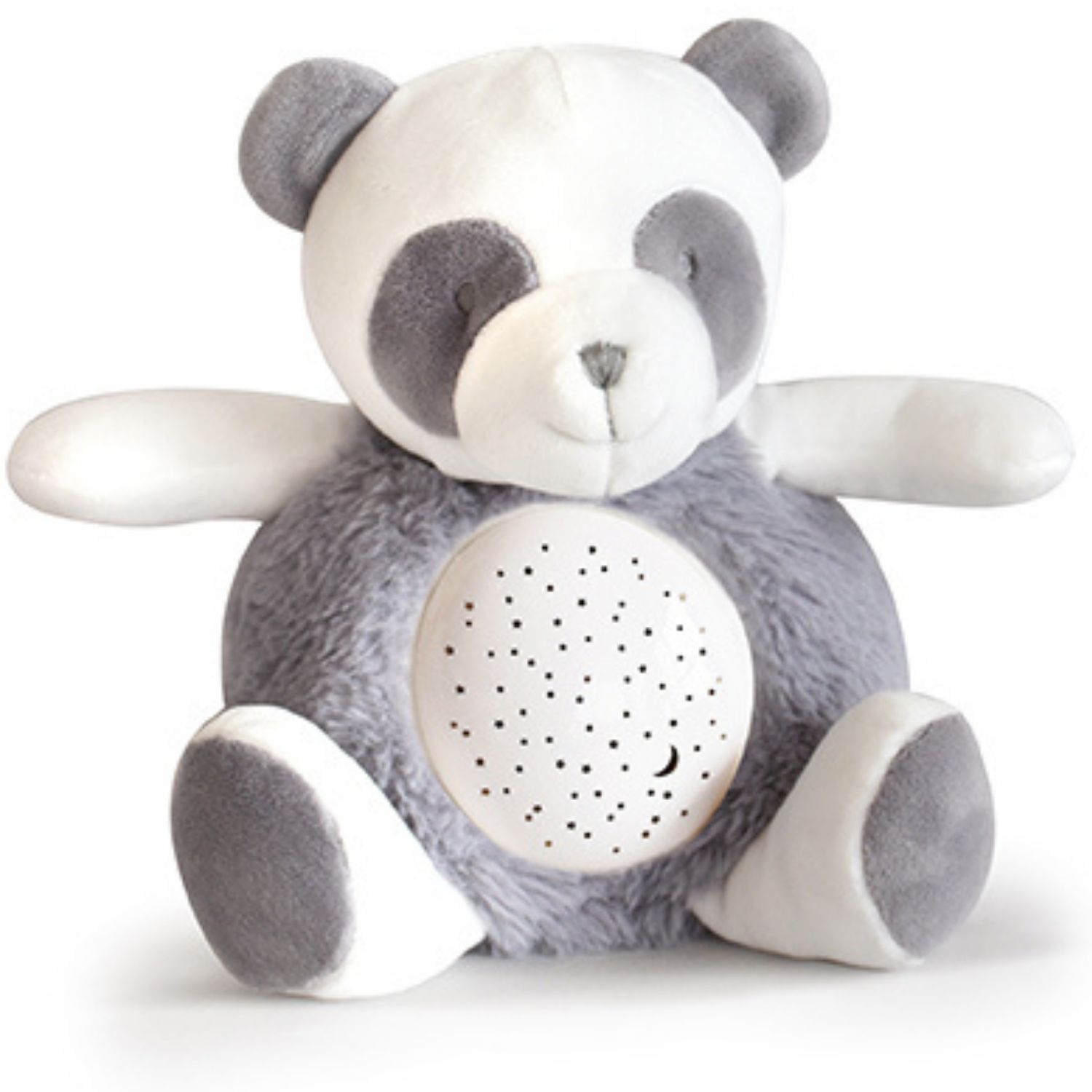 Doudou et Compagnie - Peluche veilleuse musicale Panda (20 cm)