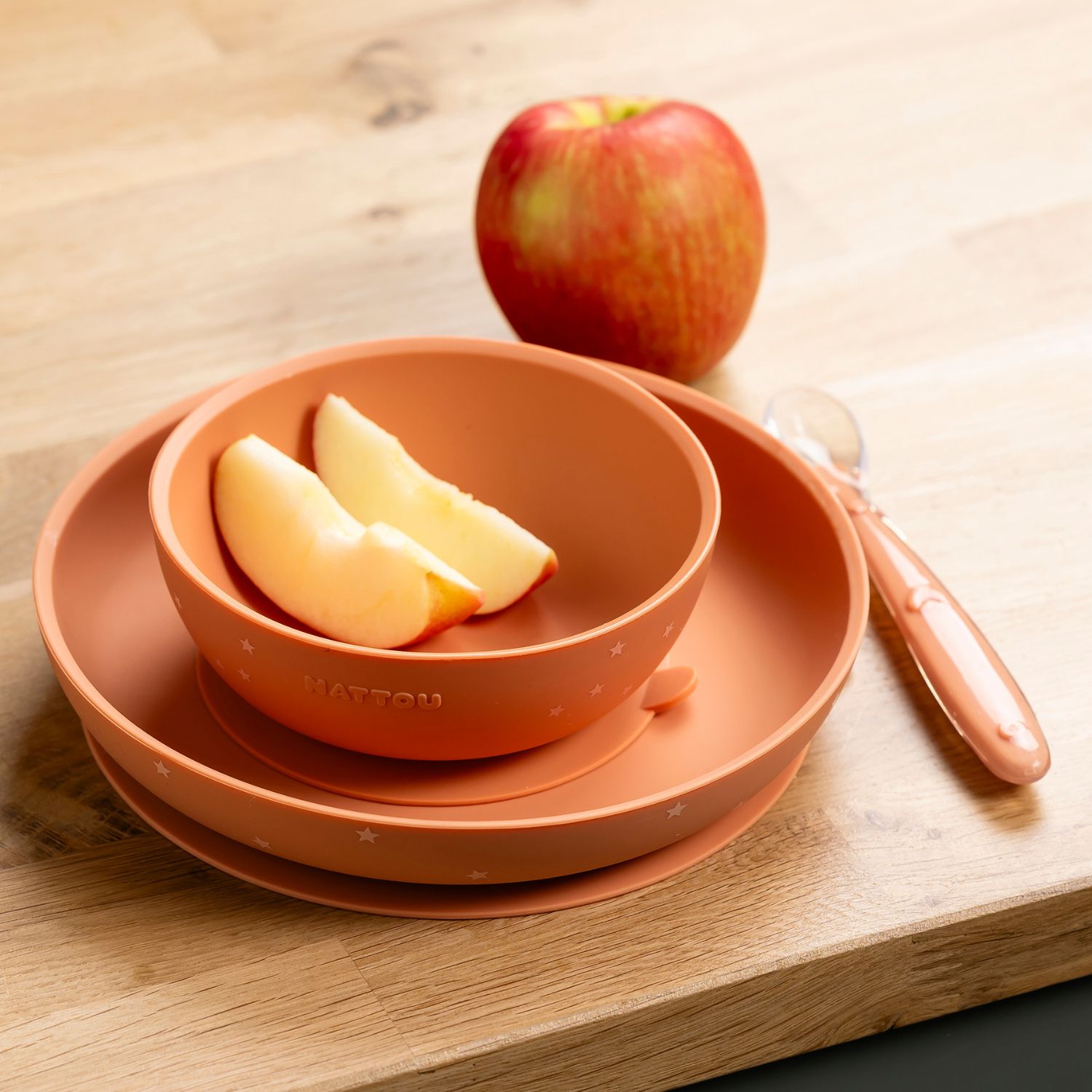 Nattou - Coffret repas Terracotta-Etoiles (3 pièces)
