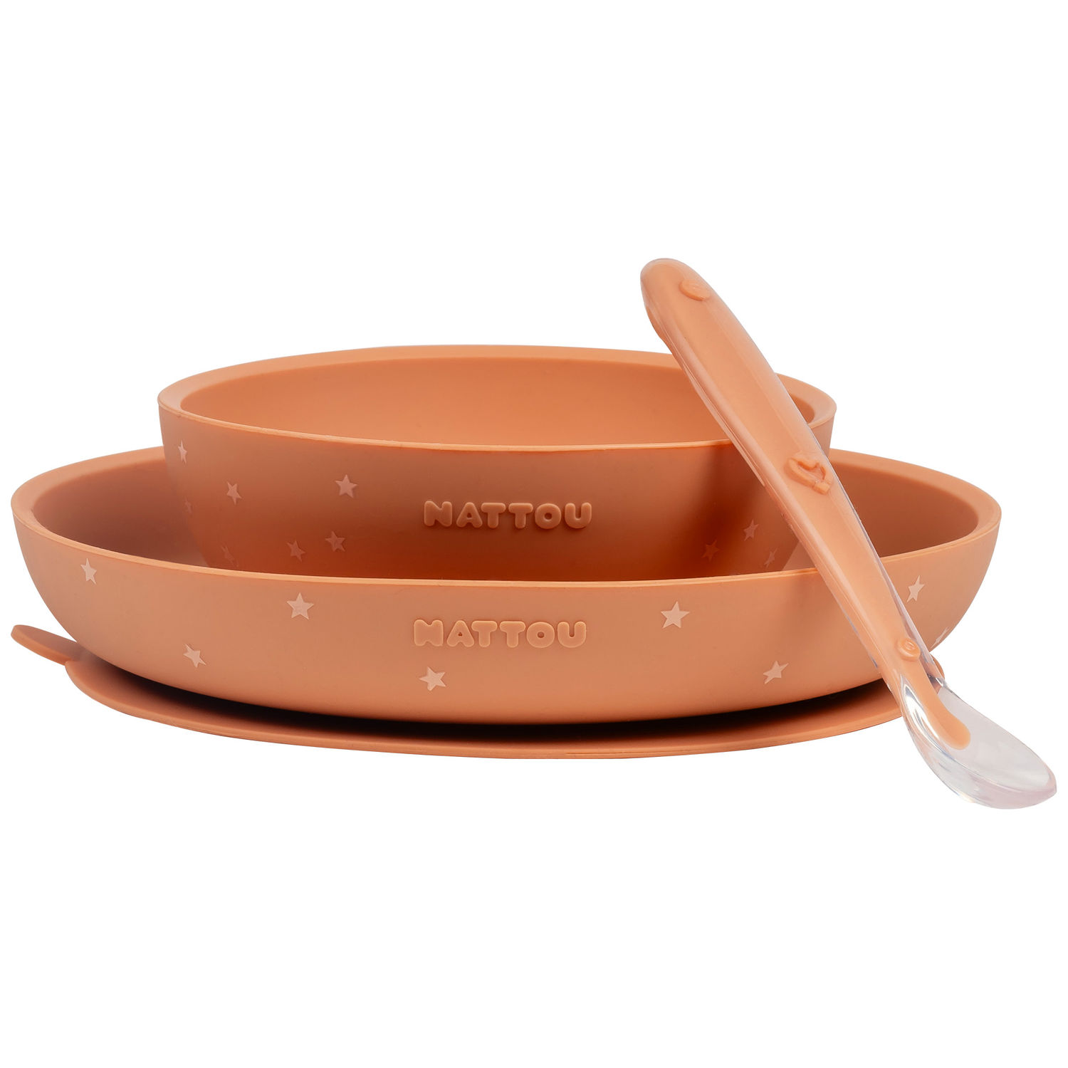 Nattou - Coffret repas Terracotta-Etoiles (3 pièces)