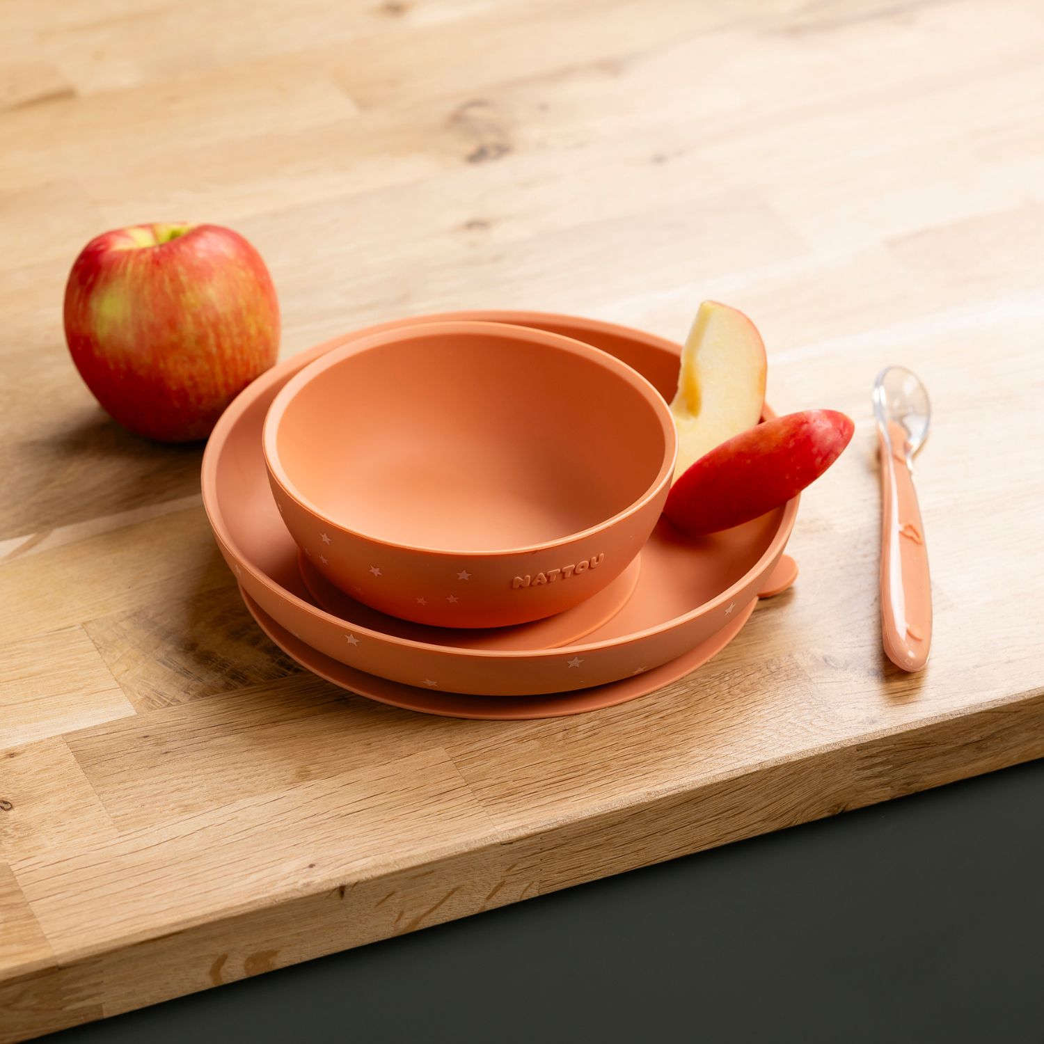 Coffret repas Terracotta-Etoiles (3 pièces) (Nattou) - Image 3