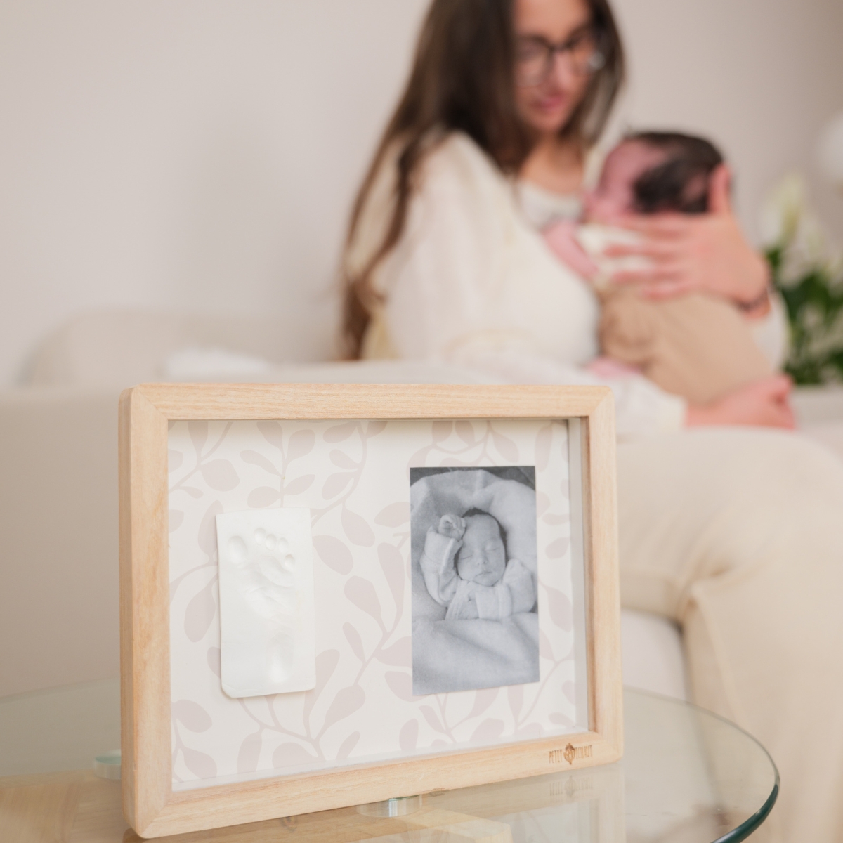Cadre photo empreintes Classique Ivy Grey (Petit Artichaut) - Image 1