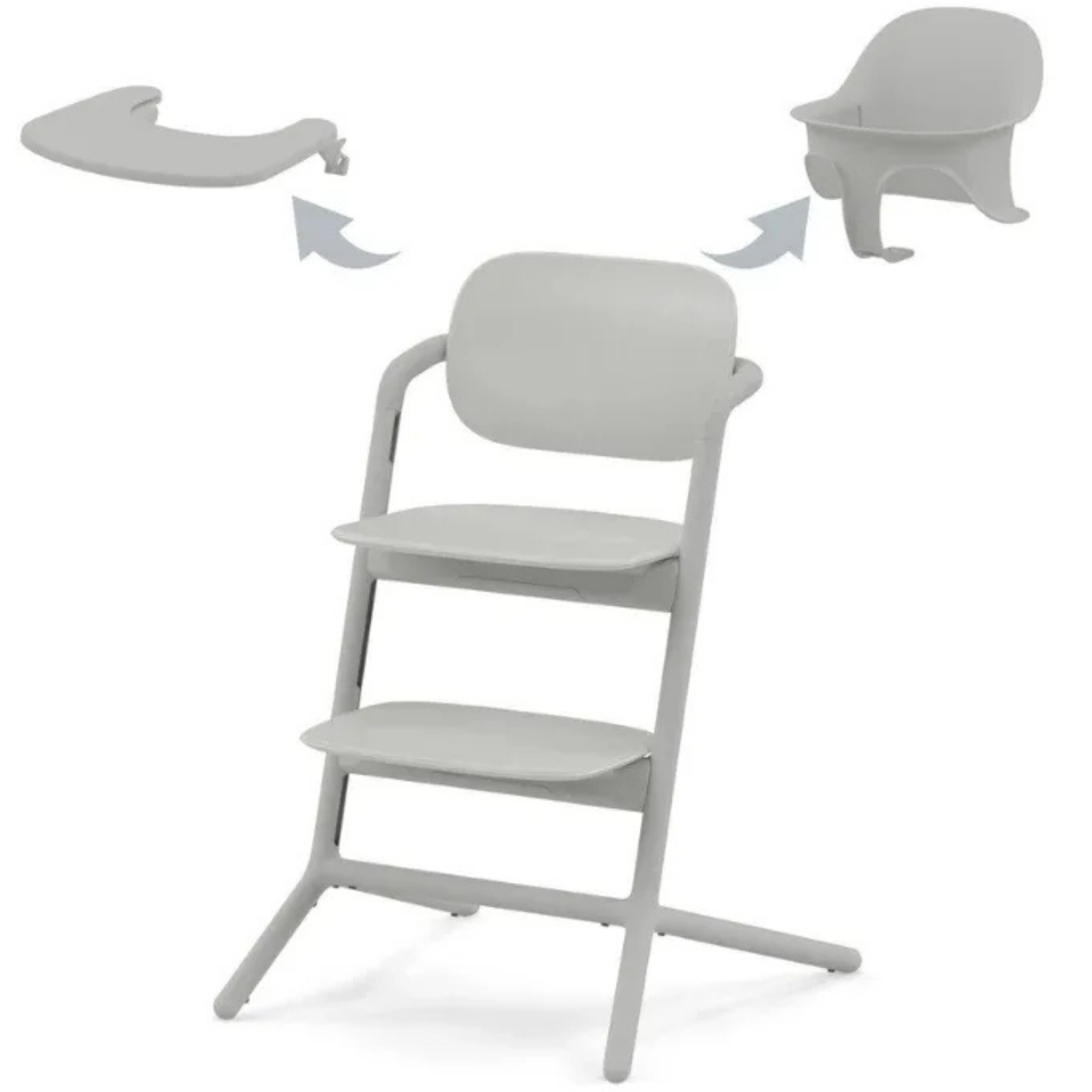 Chaise haute évolutive 3 in 1 Lemo 2 Suede Grey